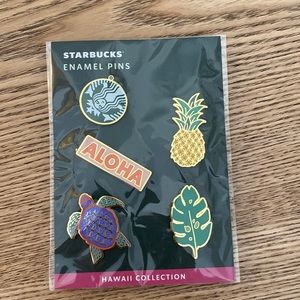 Brand New in packaging Starbucks Hawaii Collection Enamel Pin Set